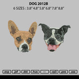 Dog 2012b Embroidery File 6 sizes