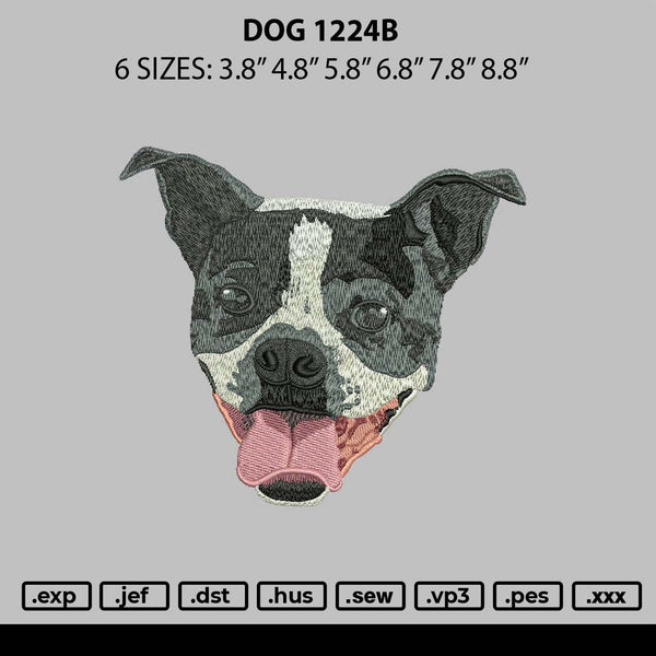 Dog 1224b Embroiery File 6 sizes