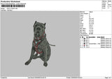 Dog 2103a Embroidery File 6 sizes
