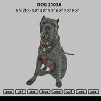 Dog 2103a Embroidery File 6 sizes