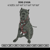 Dog 2103a Embroidery File 6 sizes