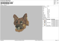 Dog 2107Embroidery File 6 size