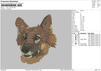 Dog 2107Embroidery File 6 size