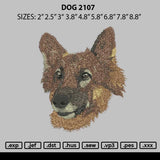 Dog 2107Embroidery File 6 size