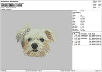 Dog 2711 Embroidery File 6 sizes