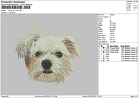 Dog 2711 Embroidery File 6 sizes