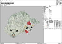 Dog 2901a Embroidery File 6 sizes