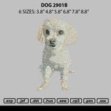 Dog 2901b Embroidery File 6 sizes
