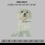 Dog 2901c Embroidery File 6 sizes