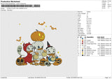 DONALD DUCK HALLOWEEN Embroidery File 6 size