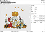 DONALD DUCK HALLOWEEN Embroidery File 6 size