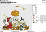 DONALD DUCK HALLOWEEN Embroidery File 6 size