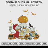 DONALD DUCK HALLOWEEN Embroidery File 6 size