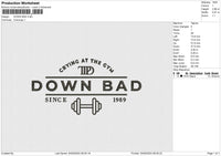 DOWN BAD Embroidery File 6 size