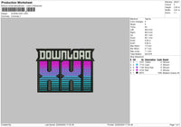 Downloadtext Embroidery File 6 sizes