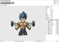 DRAGON ball GYM Embroidery File 6 size