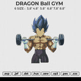 DRAGON ball GYM Embroidery File 6 size