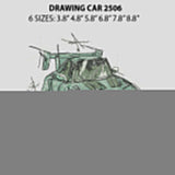 Drawing Car 2506 Embroidery File 6 sizes