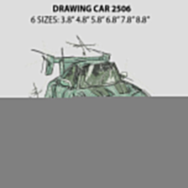 Drawing Car 2506 Embroidery File 6 sizes