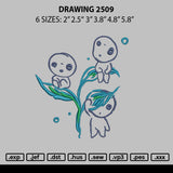 Drawing 2509 Embroidery File 6 sizes