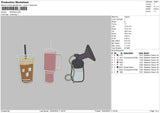 Drinks Embroidery File 6 sizes