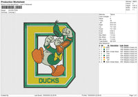 DUCKS Embroidery File 6 size