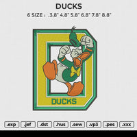 DUCKS Embroidery File 6 size