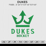 DUKES Embroidery File 6 size