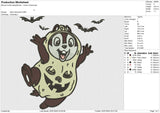 Dale Halloween Embroidery File 6 size