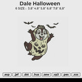 Dale Halloween Embroidery File 6 size