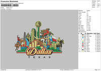 Dallas2803 Embroidery File 6 sizes