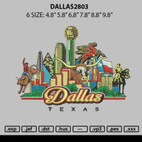 Dallas2803 Embroidery File 6 sizes