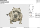 Deebo Dog Embroidery File 6 size