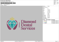 Diamondtext Embroidery File 6 sizes