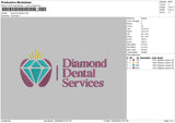 Diamondtext Embroidery File 6 sizes