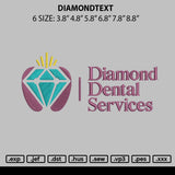 Diamondtext Embroidery File 6 sizes