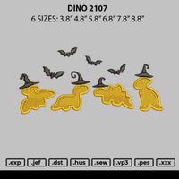 Dino2107 Embroidery File 6 size