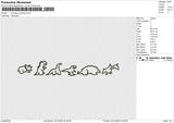 Dinosaurus family Embroidery File 6 size