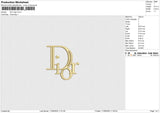 Dior logo v2 Embroidery File 6 size