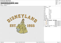 Disneyland Belle Embroidery File 6 size