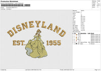 Disneyland Belle Embroidery File 6 size