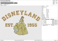 Disneyland Belle Embroidery File 6 size