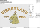 Disneyland Belle Embroidery File 6 size