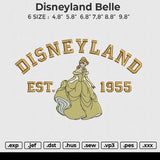 Disneyland Belle Embroidery File 6 size