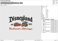 Disneyland Car and mater Embroidery File 6 size