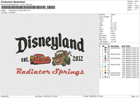 Disneyland Car and mater Embroidery File 6 size