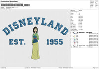 Disneyland Mulan Embroidery File 6 size