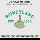 Disneyland Tiana Embroidery File 6 size