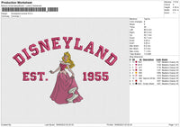 Disneyland Auroral Embroidery File 6 size