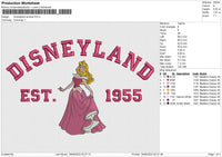 Disneyland Auroral Embroidery File 6 size